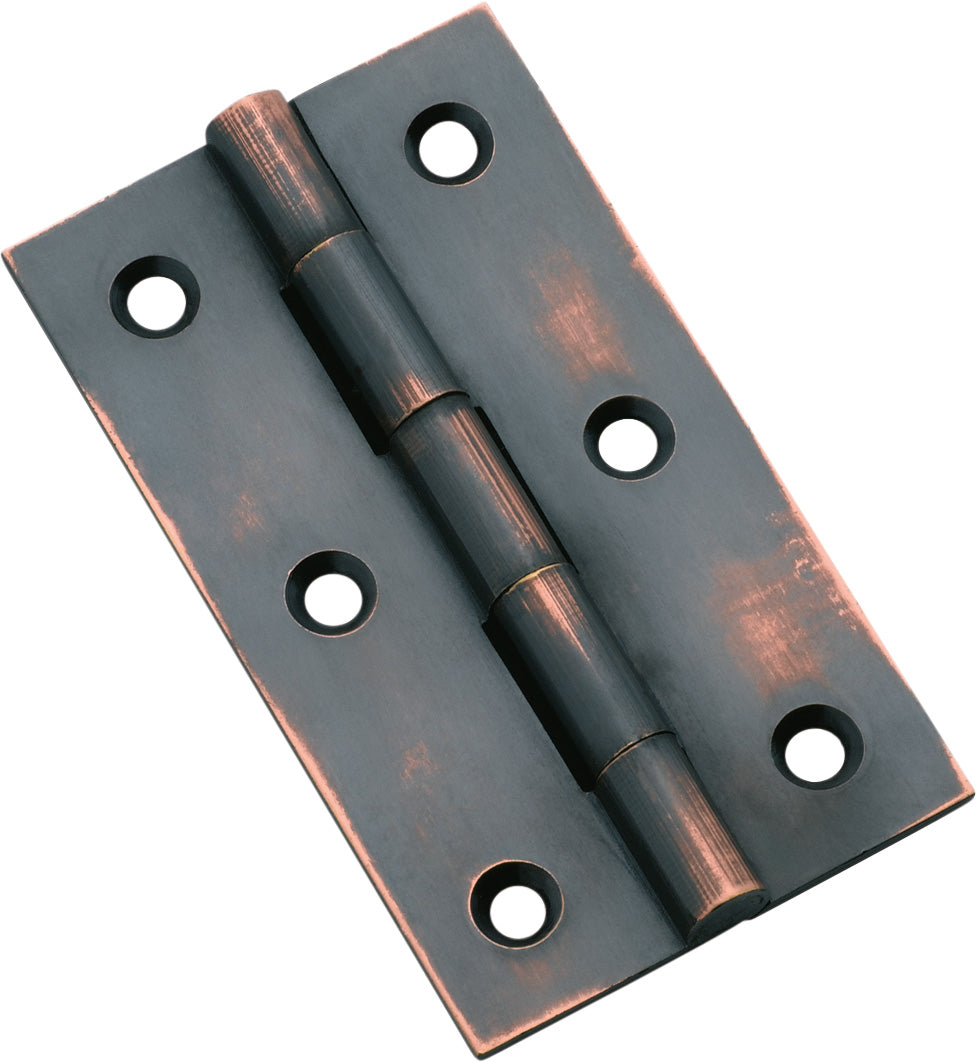 Fixed Pin Cabinet Hinge Antique Copper / H63xW35mm
