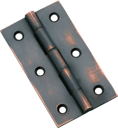Fixed Pin Cabinet Hinge Antique Copper / H63xW35mm
