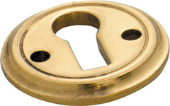 Round Cupboard Escutcheon Polished Brass
