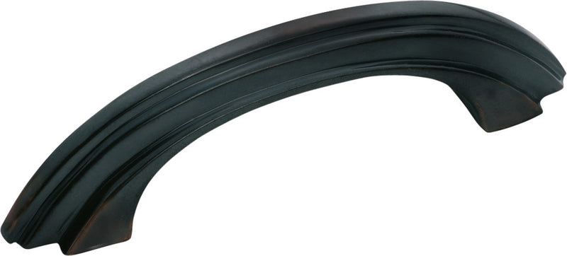 Deco Cabinet Pull Handle - Stepped Antique Copper