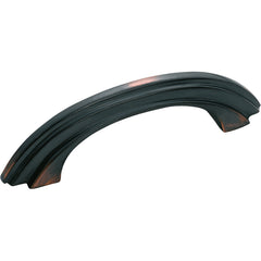 Deco Cabinet Pull Handle - Stepped Antique Copper