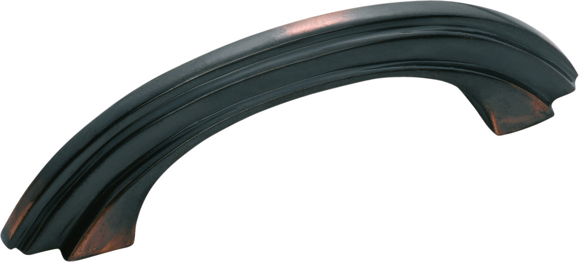 Deco Cabinet Pull Handle - Stepped Antique Copper