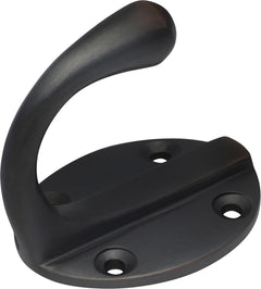 Single Robe Hooks - Oval Backplate Antique Copper