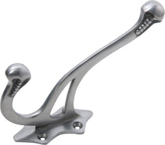Victorian Hat & Coat Hooks Polished Metal