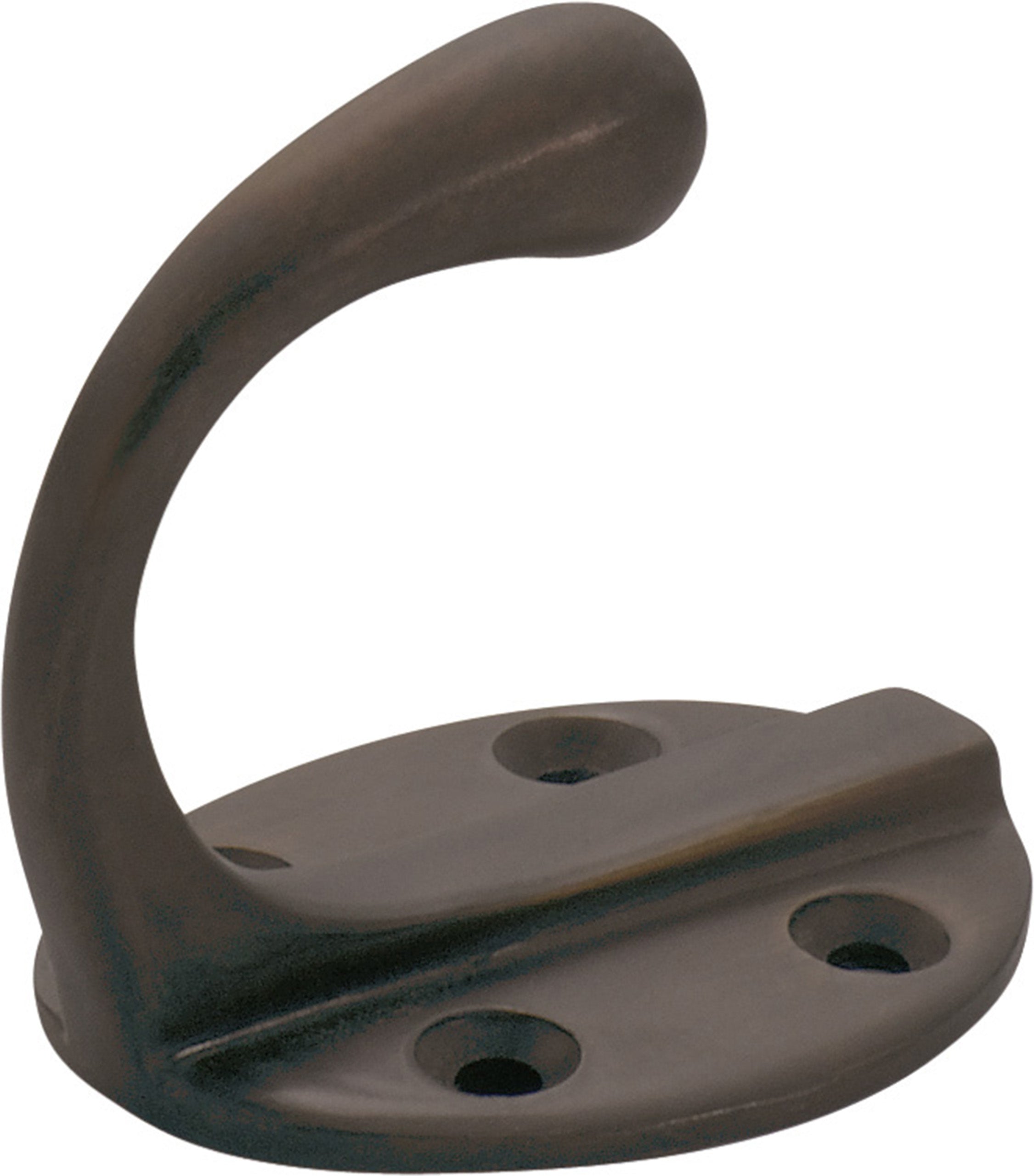 Single Robe Hooks - Oval Backplate Antique Brass