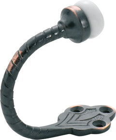 Porcelain Tip Rope Robe Hooks Antique Copper