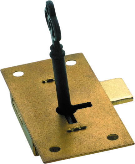 Cupboard Lock Brass / H76xW37mm