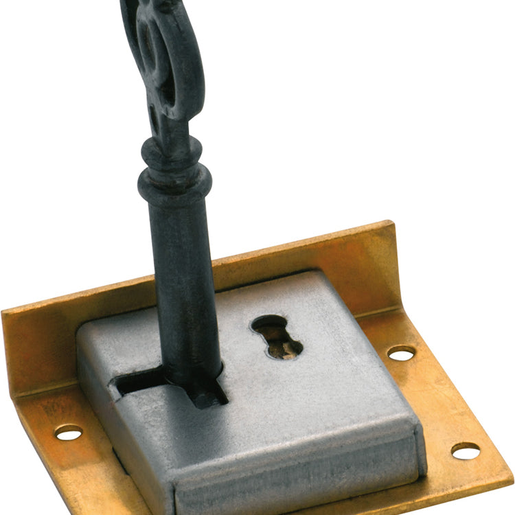 Drawer/Till Lock Brass / H32xW38mm