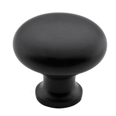Round Cupboard Knob Matt Black / D25xP24mm