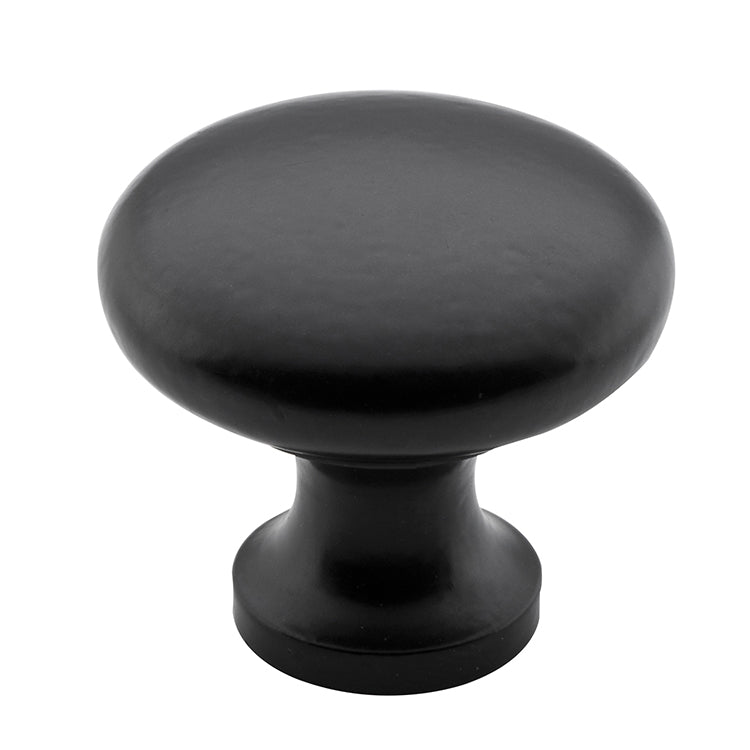 Round Cupboard Knob Matt Black / D32xP30mm