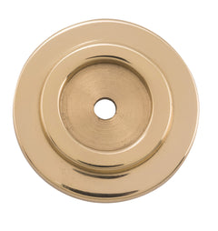 Cupboard Knob Backplate Polished Brass / D38mm