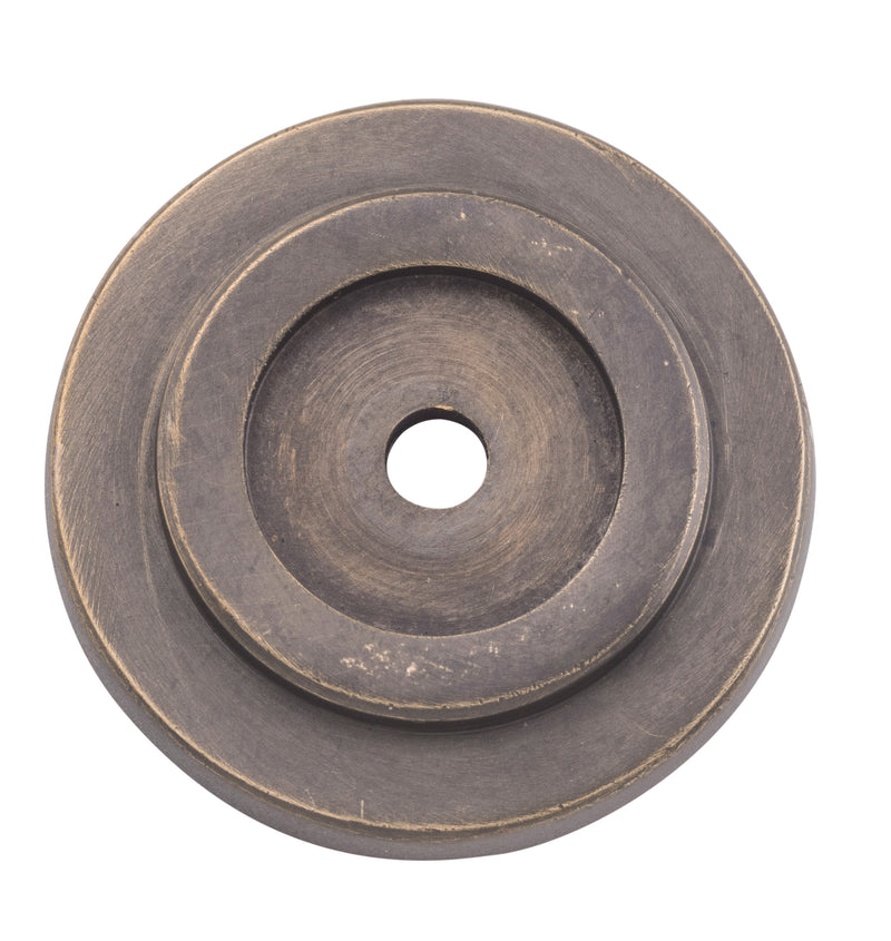 Cupboard Knob Backplate Antique Brass / D25mm