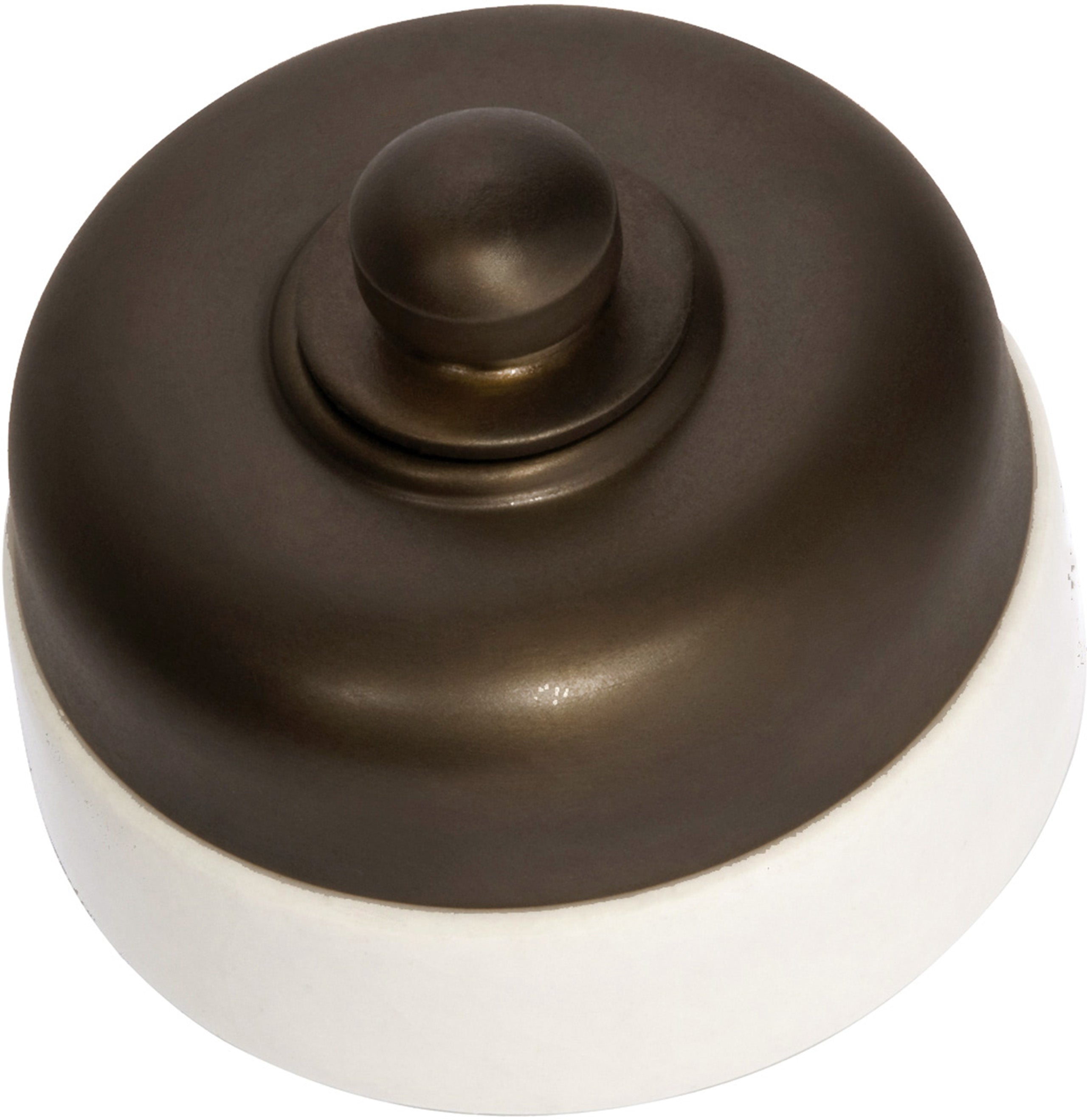 Porcelain Base Dimmer Antique Brass
