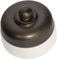 Porcelain Base Dimmer Antique Brass