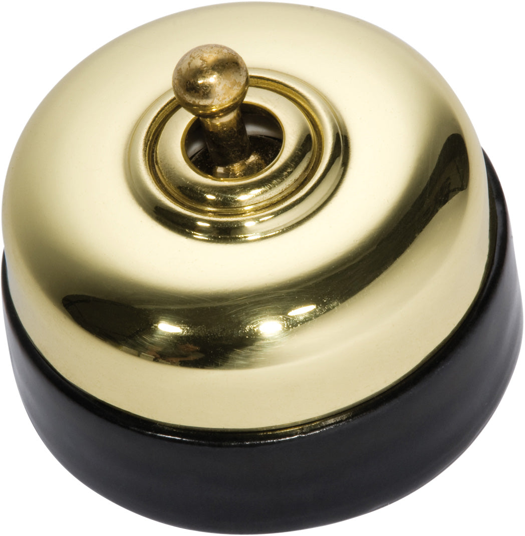 Porcelain Base Switches Polished Brass