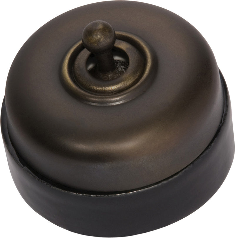 Porcelain Base Switches Antique Brass