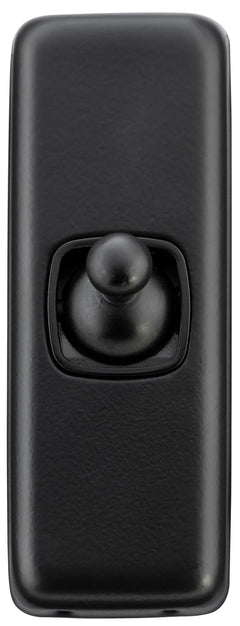 Flat Plate 1 Gang Toggle Switches Matt Black / W30mm