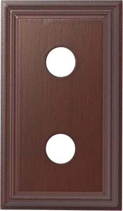 Double Switch & Socket Wood Blocks - Classic Profile Cedar Finish