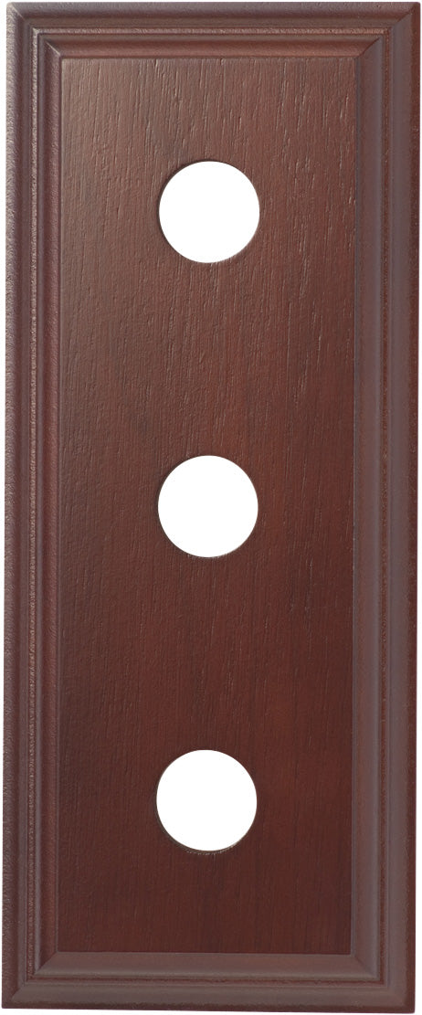 Triple Switch & Socket Wood Blocks - Classic Profile Cedar Finish