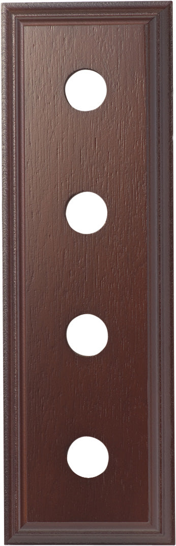Quad Switch & Socket Wood Blocks - Classic Profile Cedar Finish