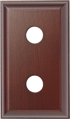 Double Switch & Socket Wood Blocks - Traditional Profile Cedar Finish