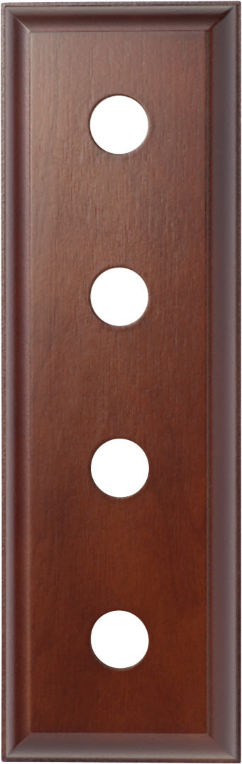 Quad Switch & Socket Wood Blocks - Traditional Profile Cedar Finish