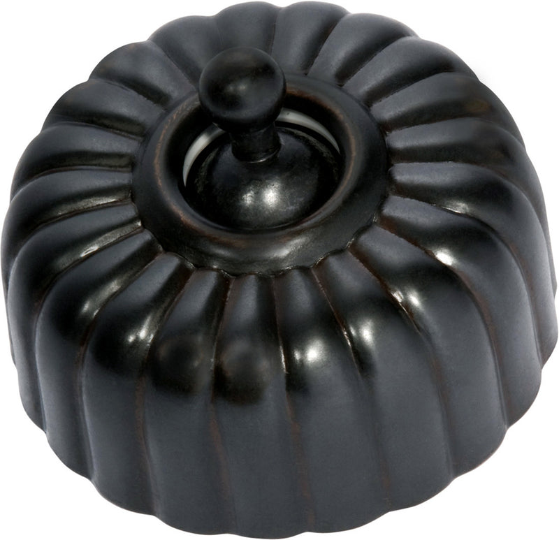 Fluted Light Switches Antique Copper