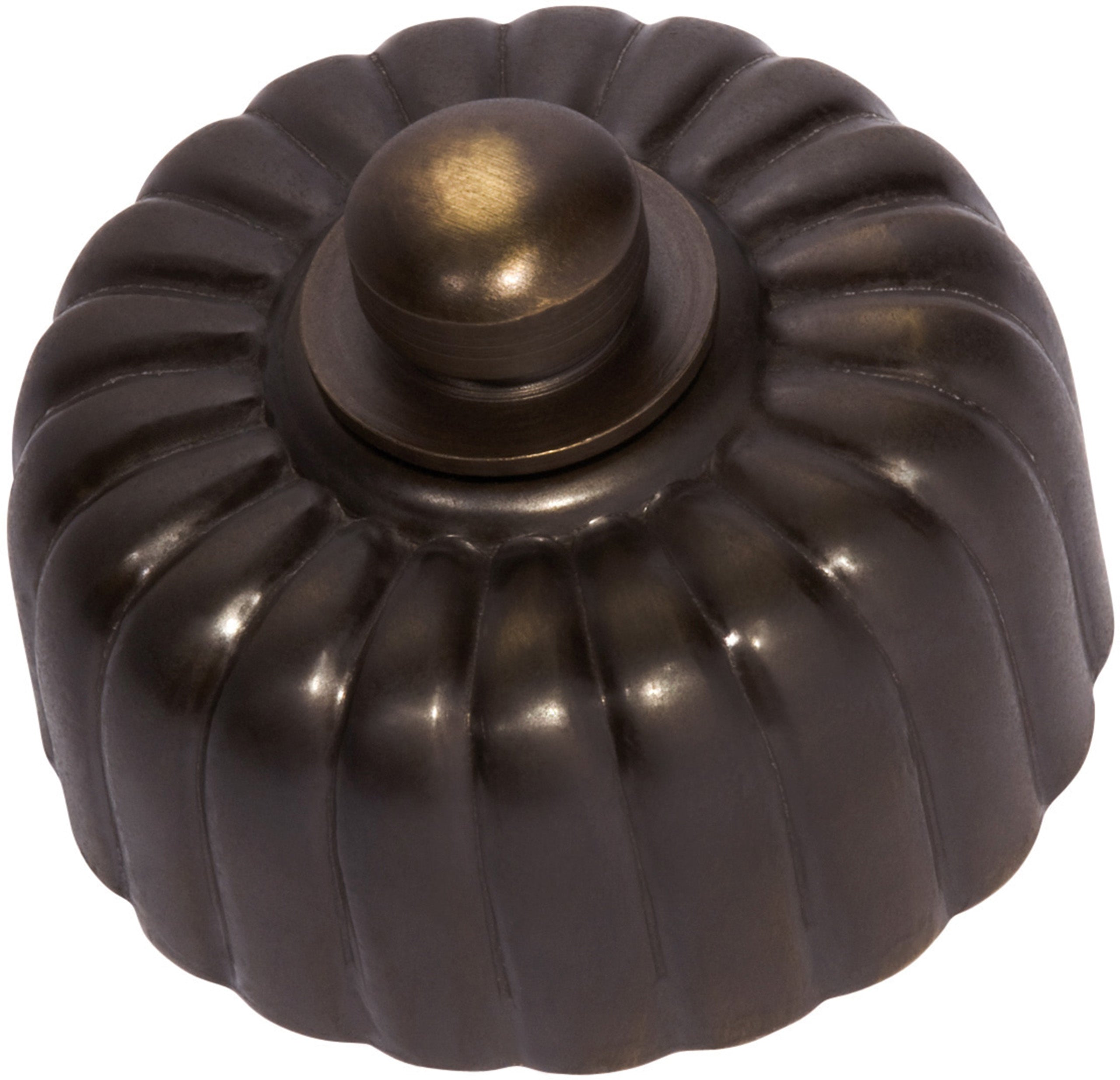 Fluted Fan Controller Antique Brass