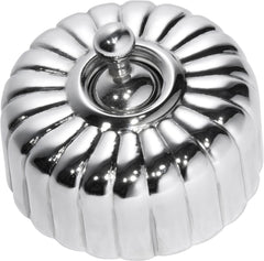 Fluted Light Switches Chrome Plated