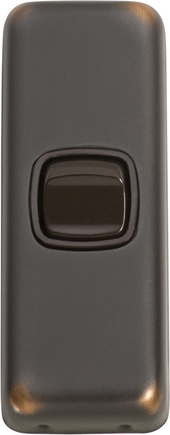 Flat Plate 1 Gang Rocker Switches Antique Copper / W30mm