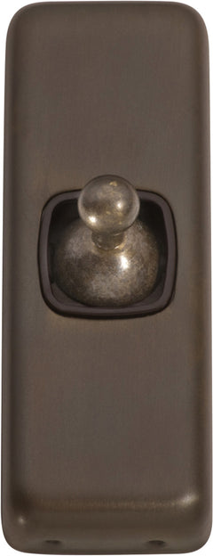 Flat Plate 1 Gang Toggle Switches Antique Brass / W30mm