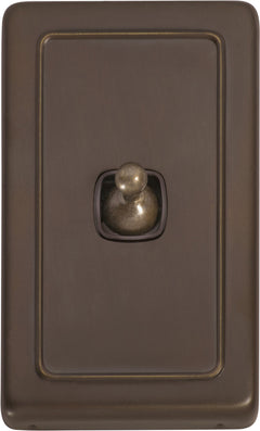 Flat Plate 1 Gang Toggle Switches Antique Brass / W72mm