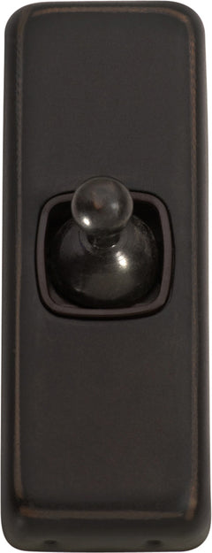 Flat Plate 1 Gang Toggle Switches Antique Copper / W30mm