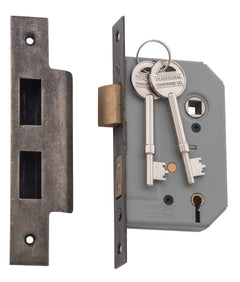 Mortice Lock 5 Lever Rumbled Nickel / Backset 46mm