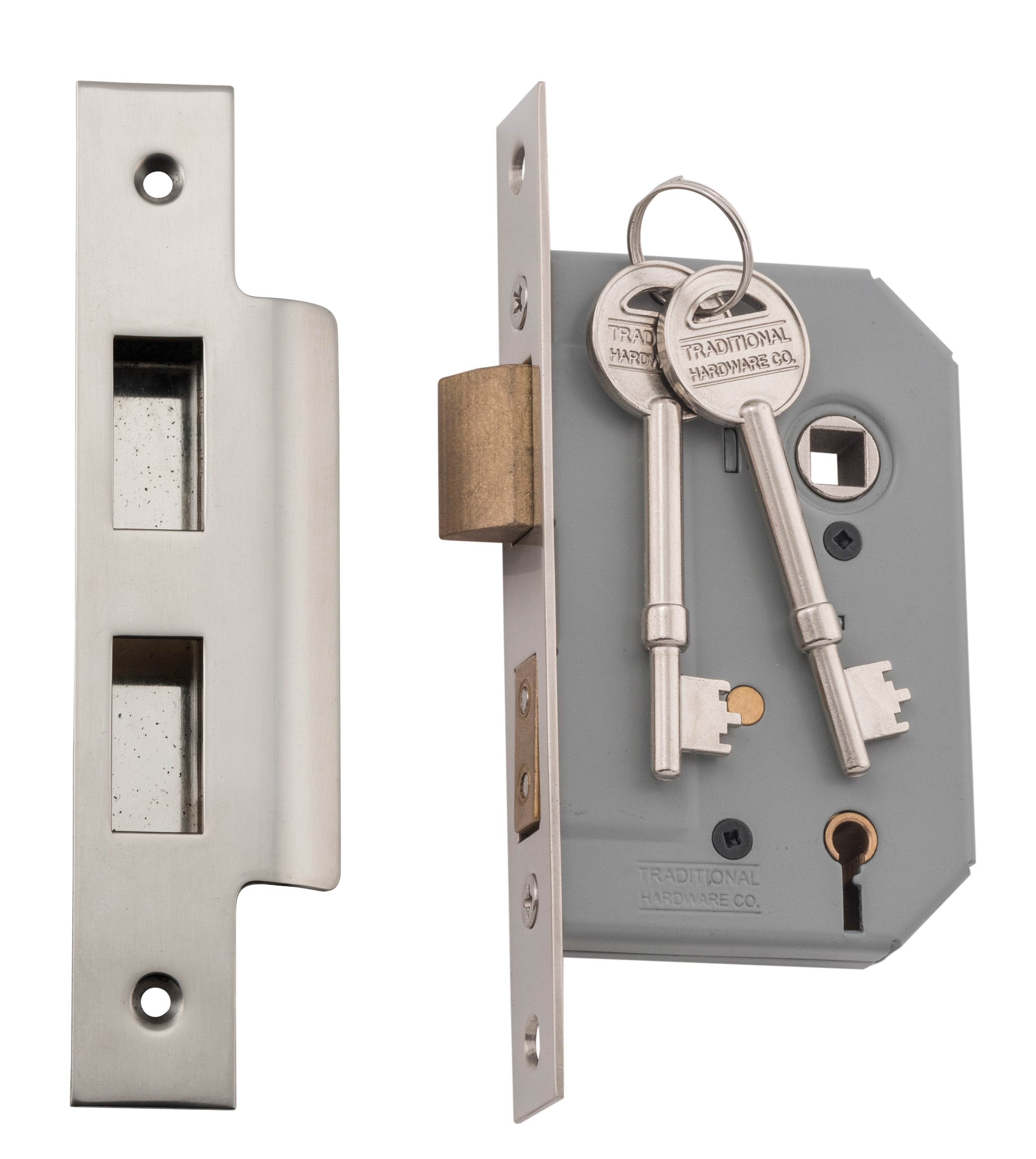 Mortice Lock 5 Lever Satin Nickel / Backset 46mm