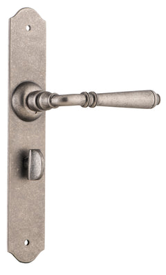 Reims Lever - Long Backplate Rumbled Nickel / Privacy | Privacy