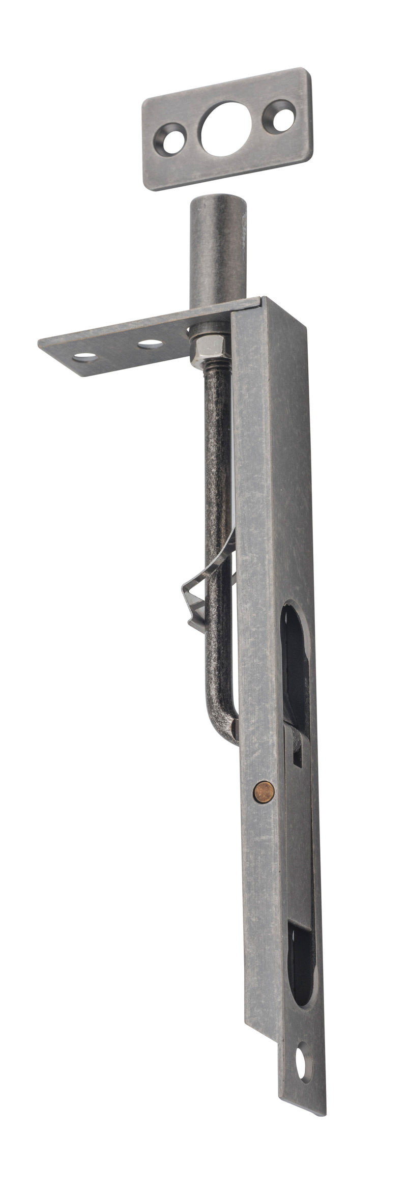 Flush Bolt Rumbled Nickel / L150mm