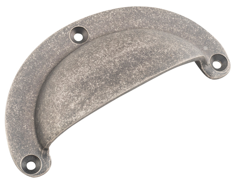 Classic Drawer Pull Rumbled Nickel / Large