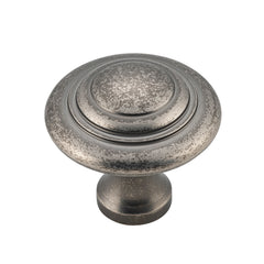 Domed Cupboard Knob Rumbled Nickel / D38xP35mm
