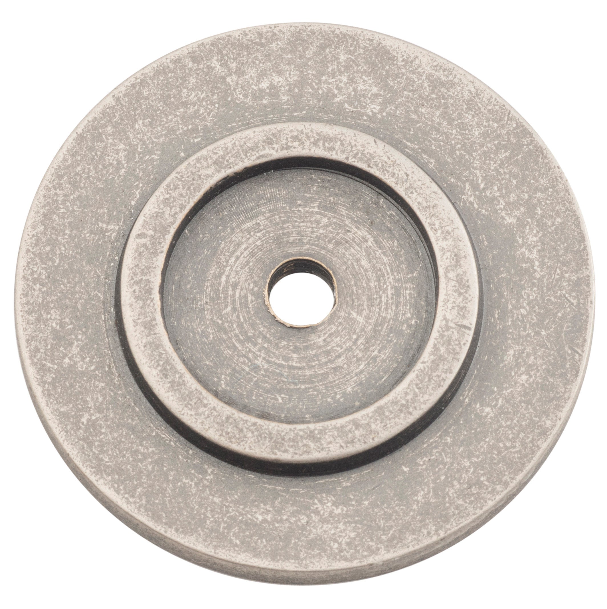 Cupboard Knob Backplate Rumbled Nickel / D25mm