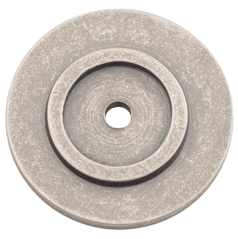 Cupboard Knob Backplate Rumbled Nickel / D32mm