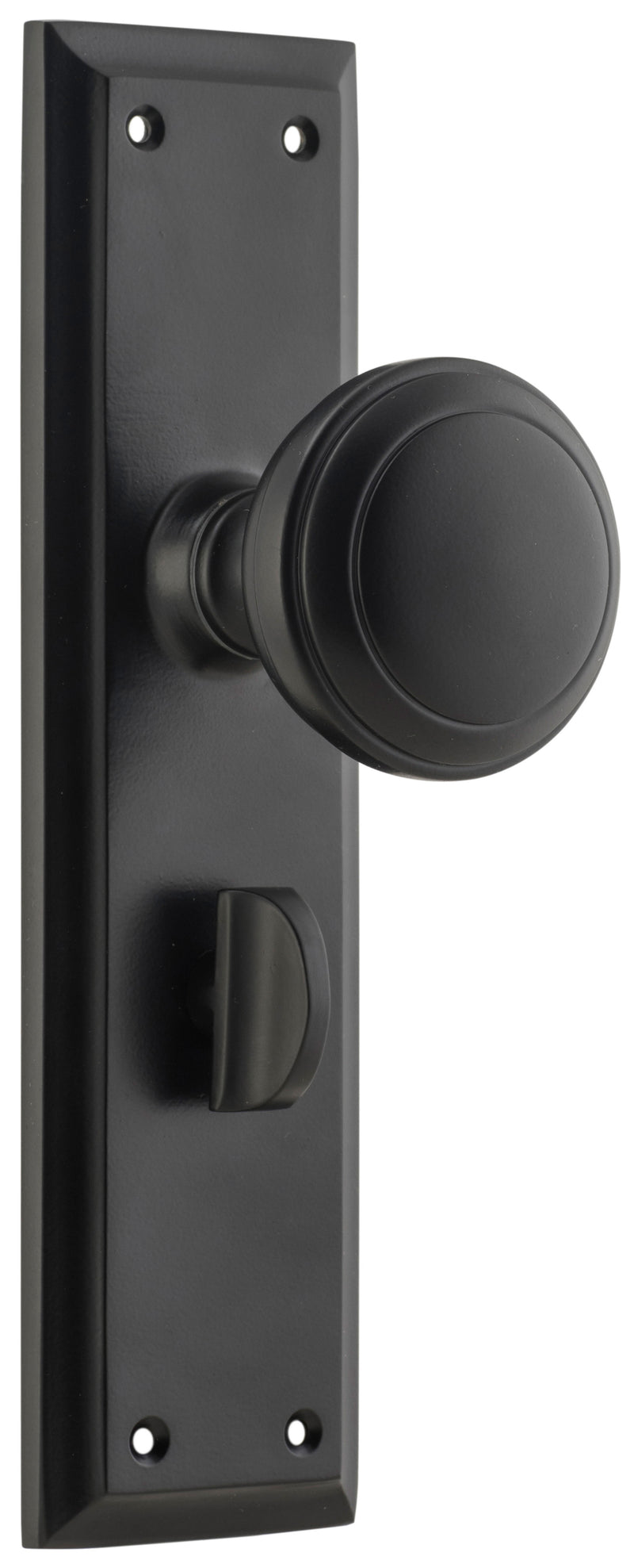 Milton Knob - Long Backplate Matt Black / Privacy | Privacy
