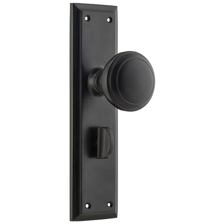 Milton Knob - Long Backplate Matt Black / Privacy | Privacy