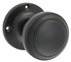 Milton Knob - Round Rose Matt Black / Passage