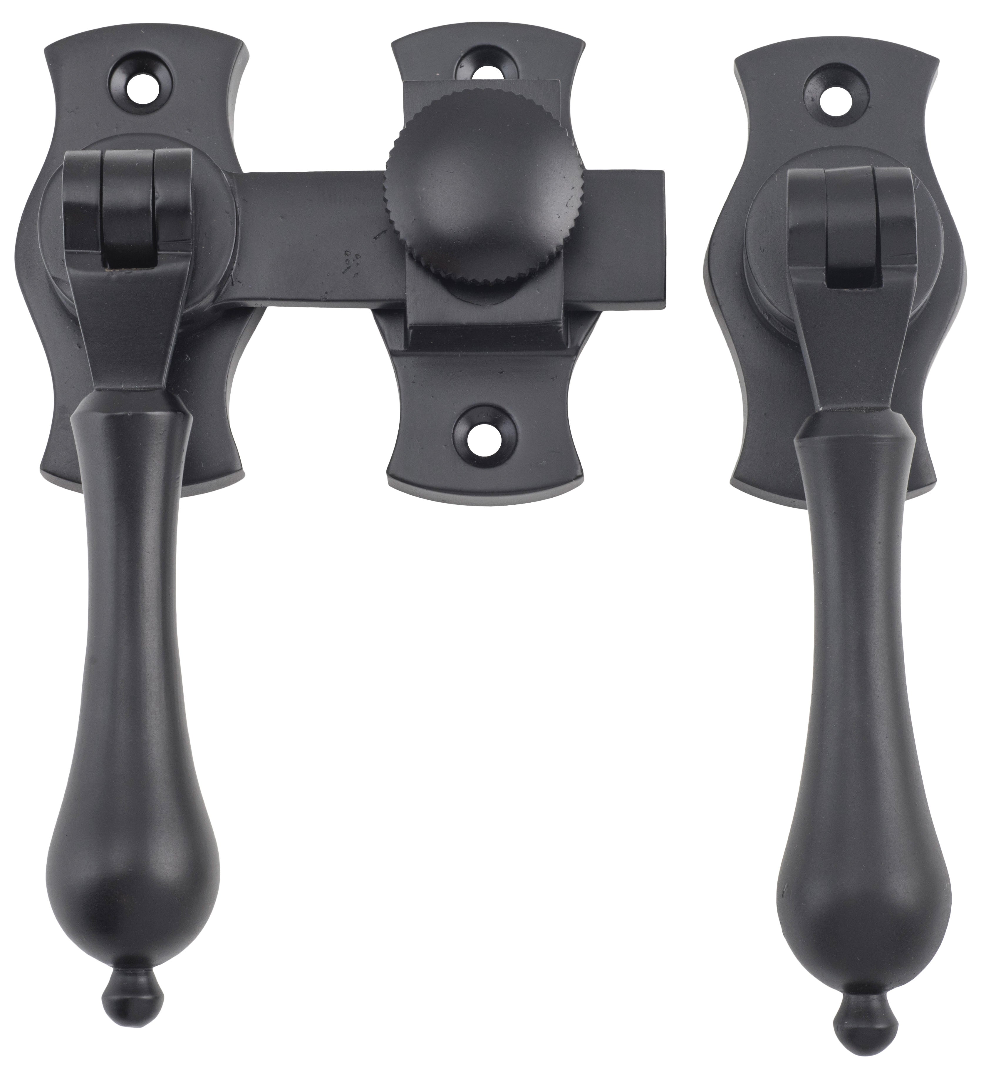 Teardrop French Door Fastener Matt Black