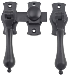 Teardrop French Door Fastener Matt Black