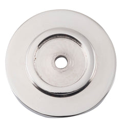 Cupboard Knob Backplate Polished Nickel / D38mm