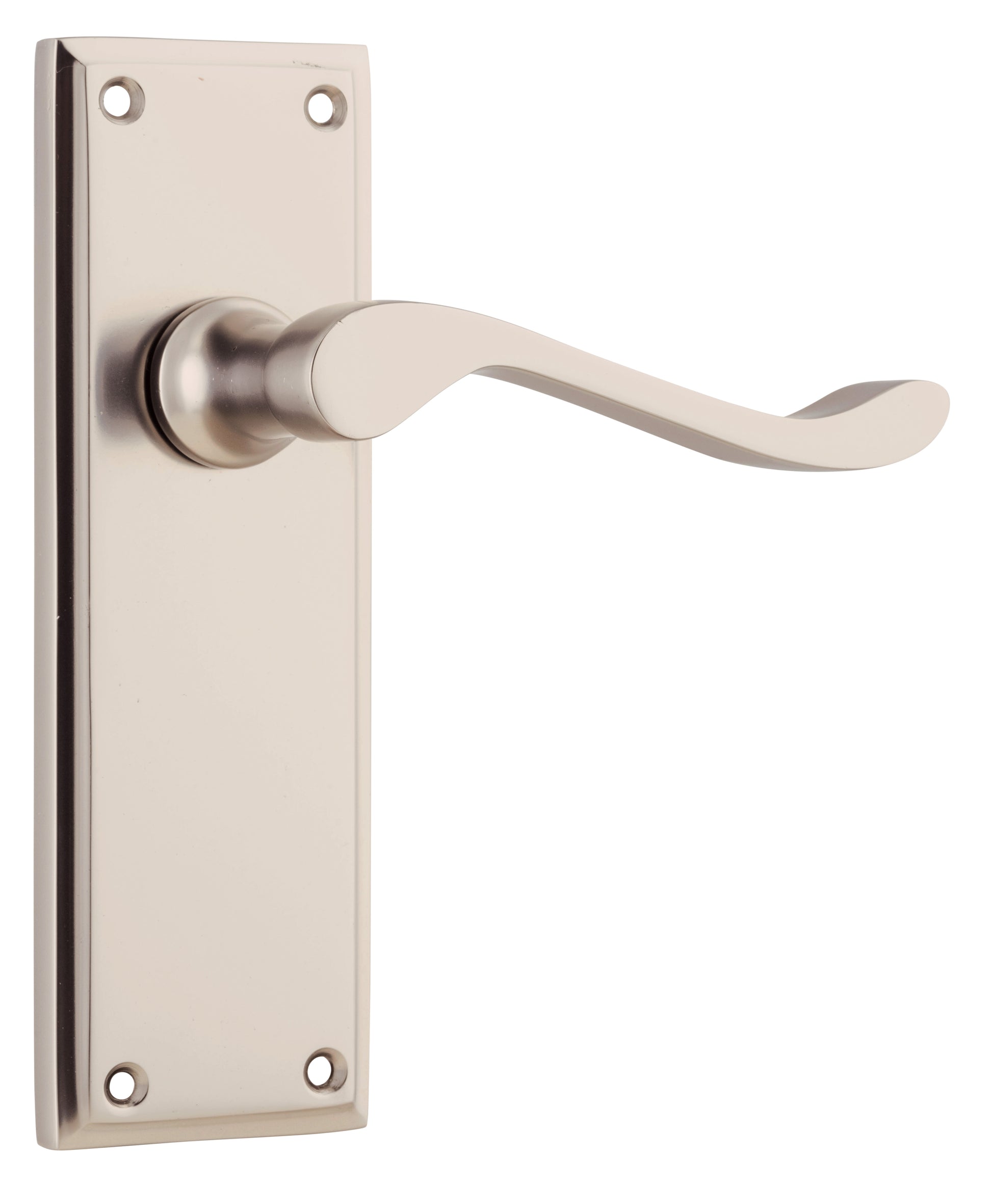 Camden Lever - Long Backplate Satin Nickel / Latch | Passage