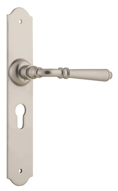 Reims Lever - Long Backplate Satin Nickel / Euro | Entrance