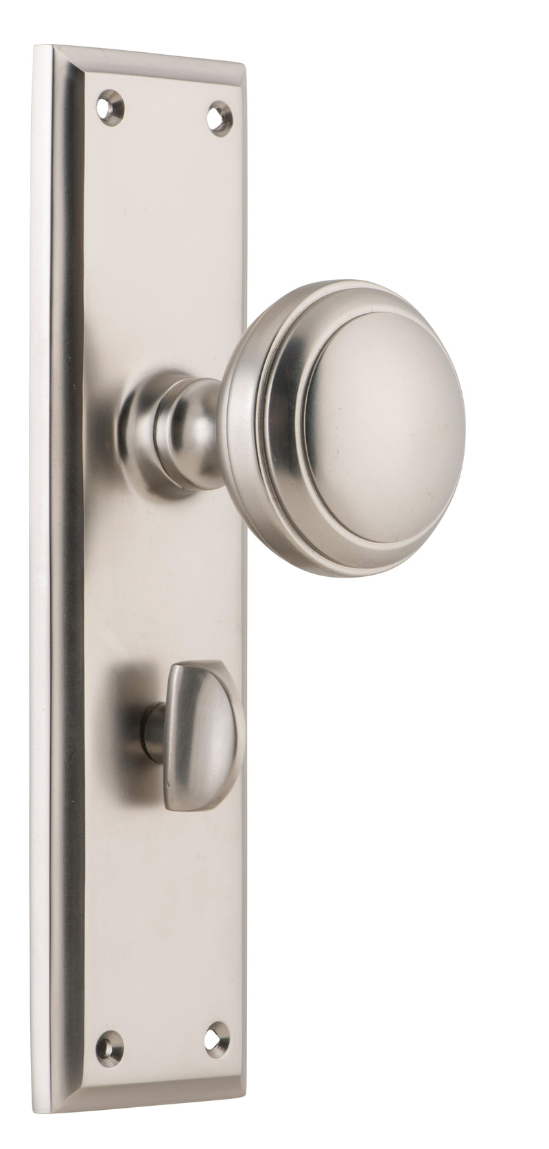 Milton Knob - Long Backplate Satin Nickel / Privacy | Privacy